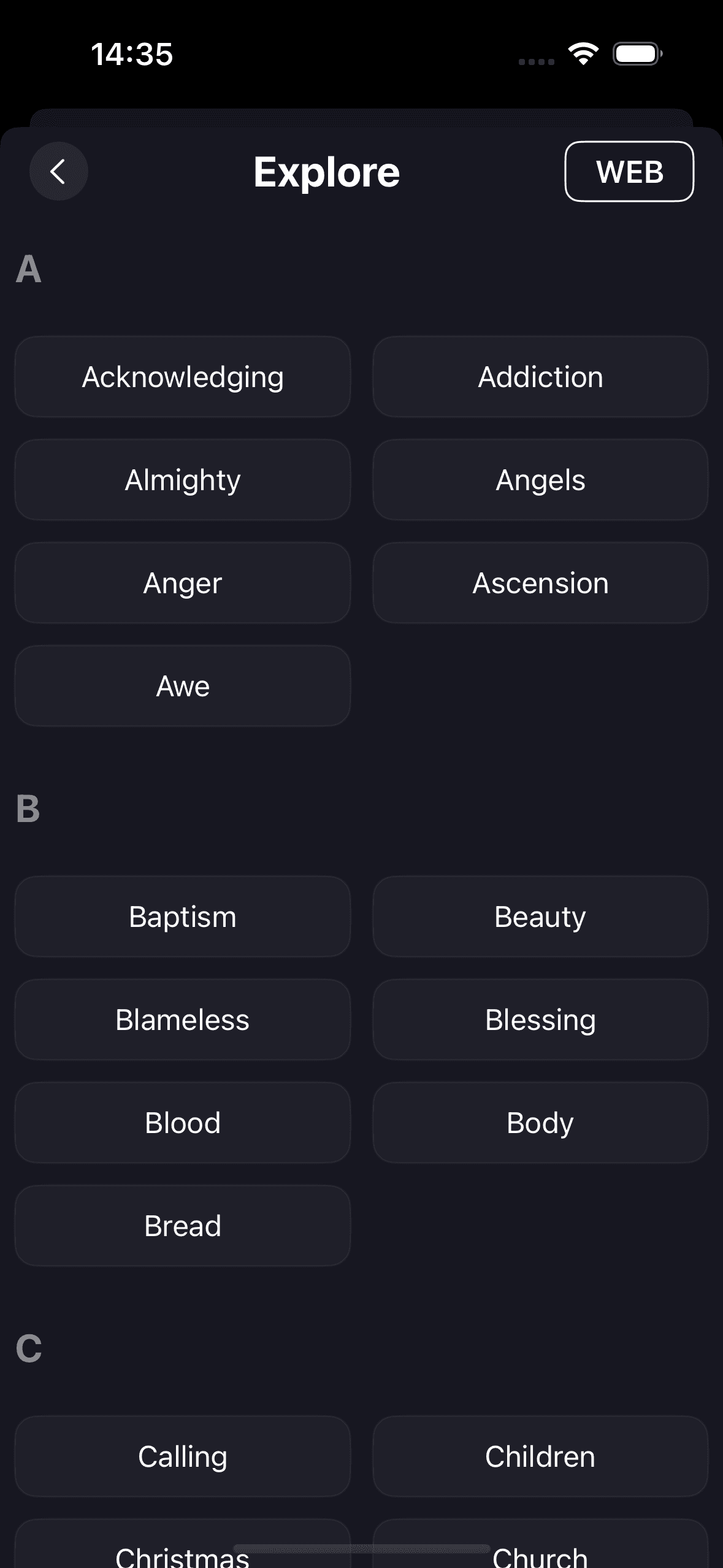 Explore Bible topics