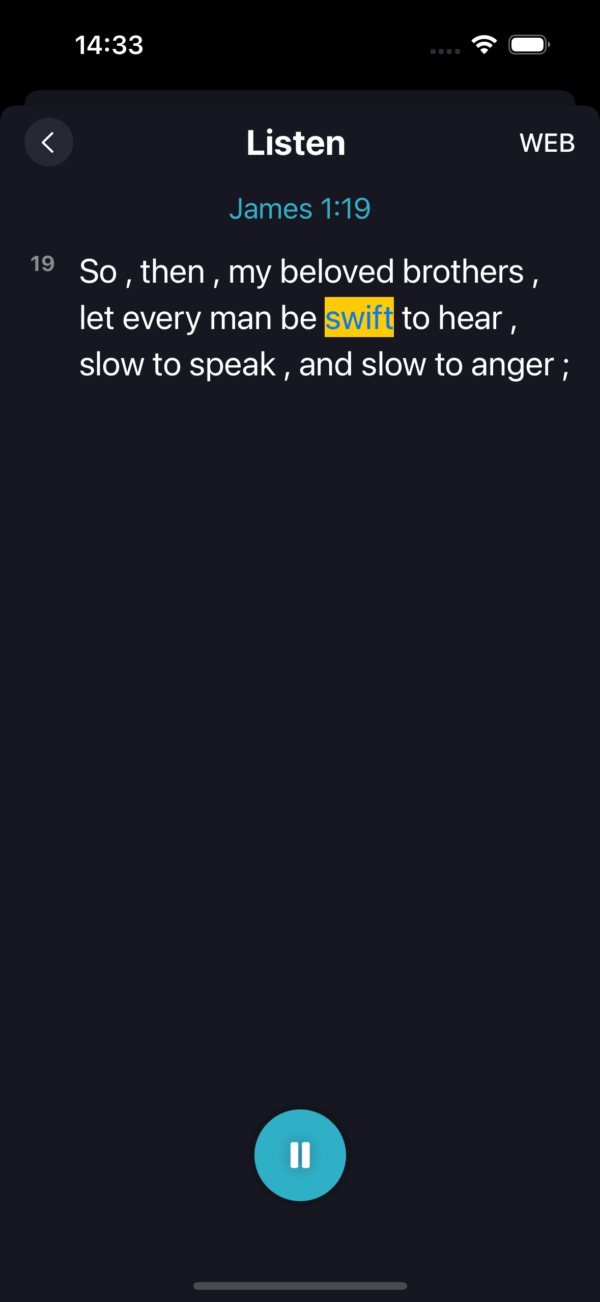 Listen stage screenshot